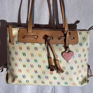 Dooney & Burke Vintage Signature Rainbow Logo Satchet